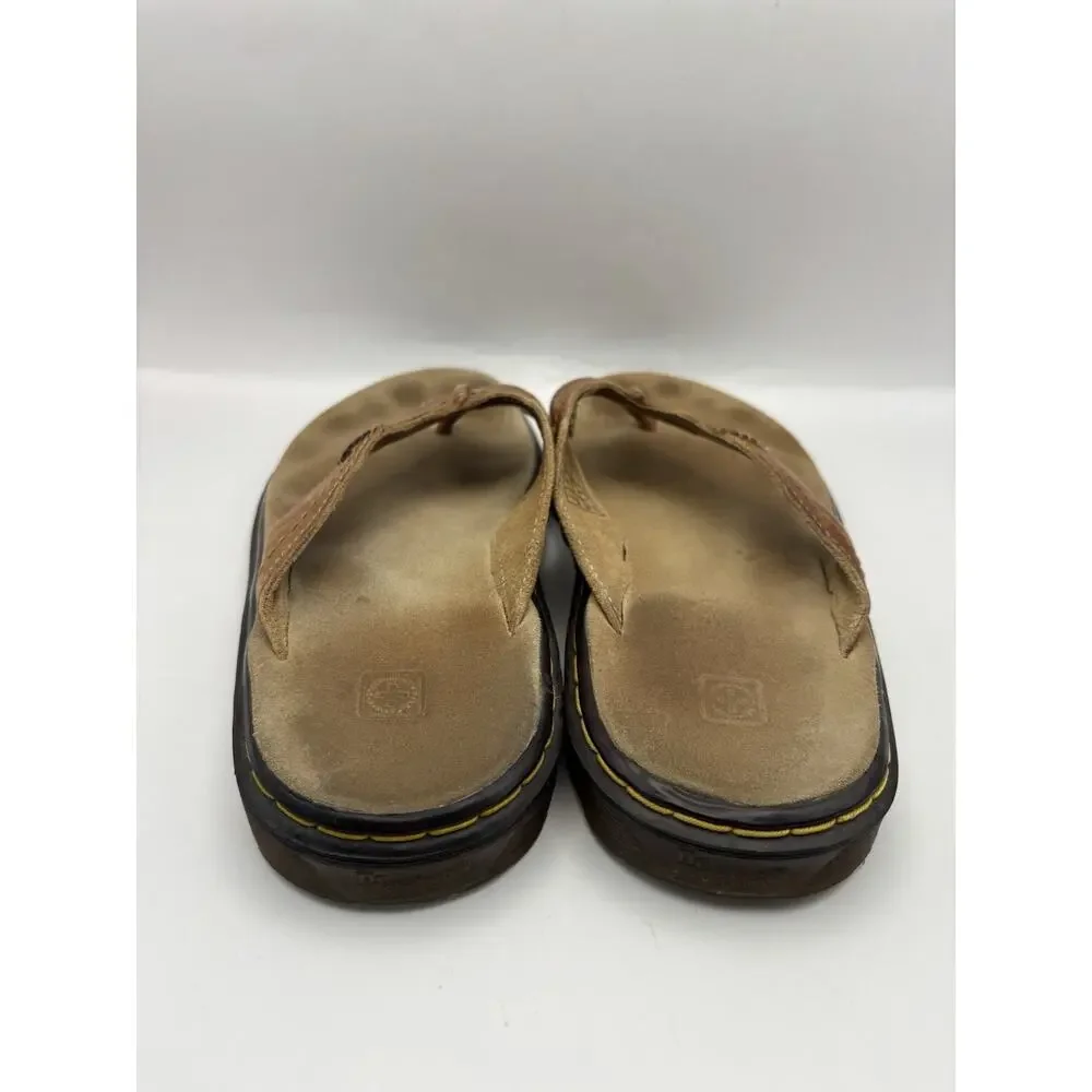 Dr Martens 8883 Brown Leather Flip Flops Men Size 8